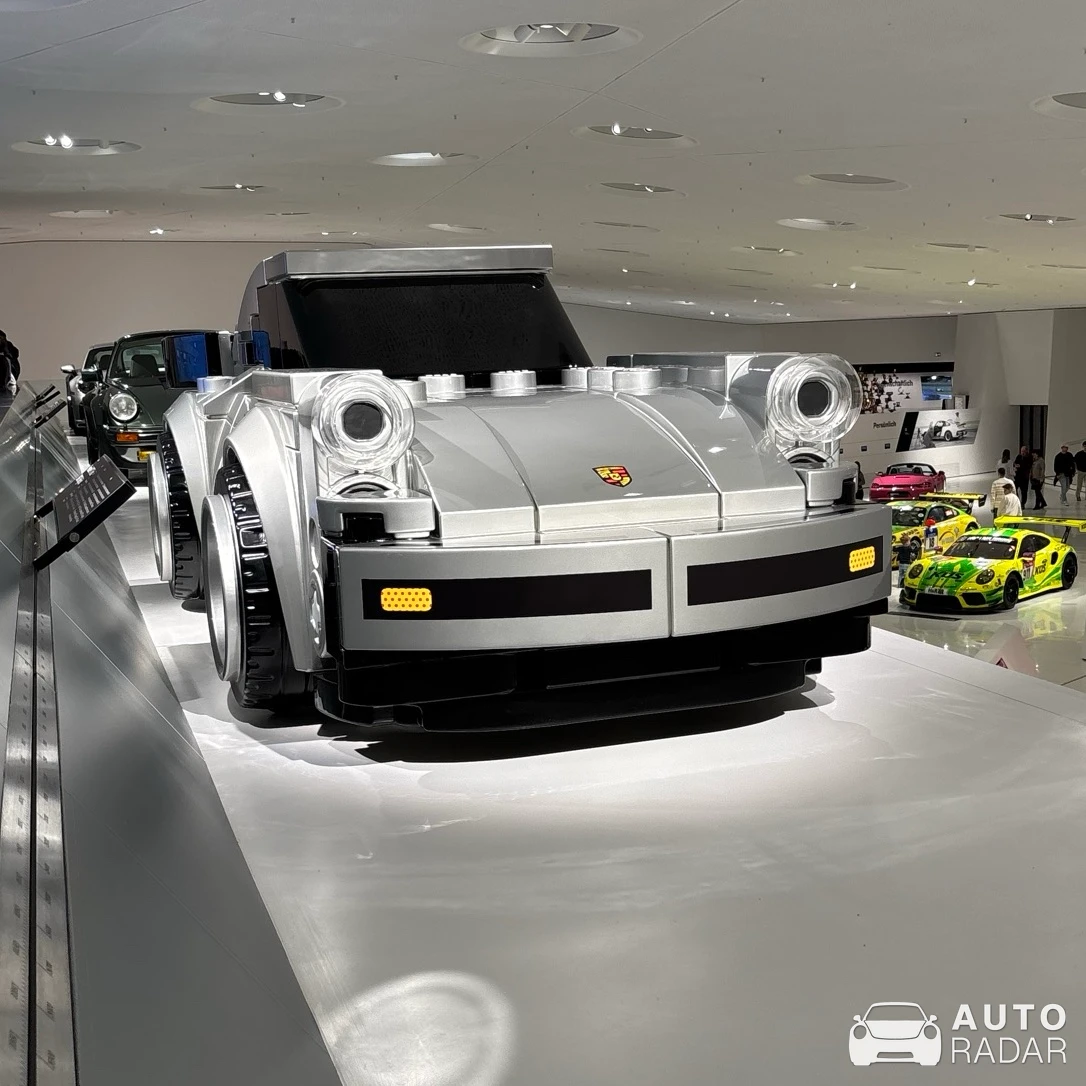 Porsche 930 Turbo Lego Big Brick spotted in Stuttgart
