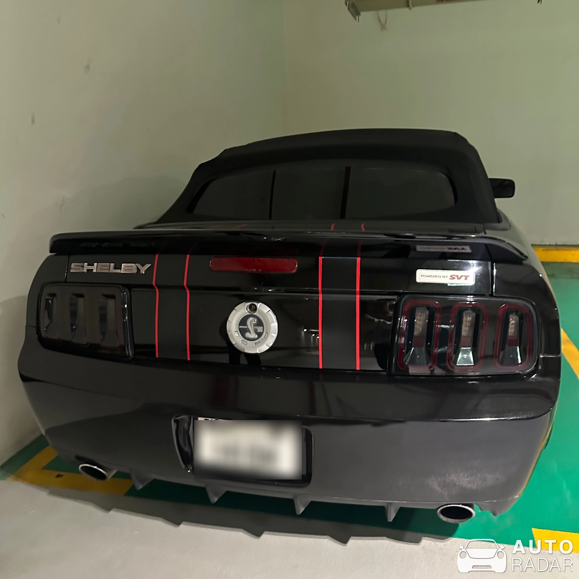 Ford Mustang Shelby GT500 Convertible Red Stripe Limited Edition spotted in Dubai, United Arab Emirates