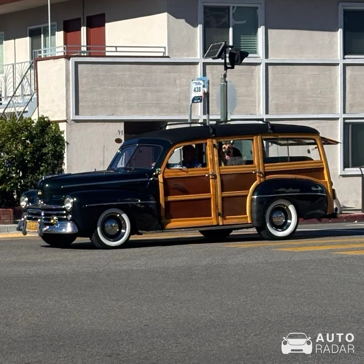 Ford Super Deluxe Woodie Station Wagon spotted in Hermosa Beach, United States