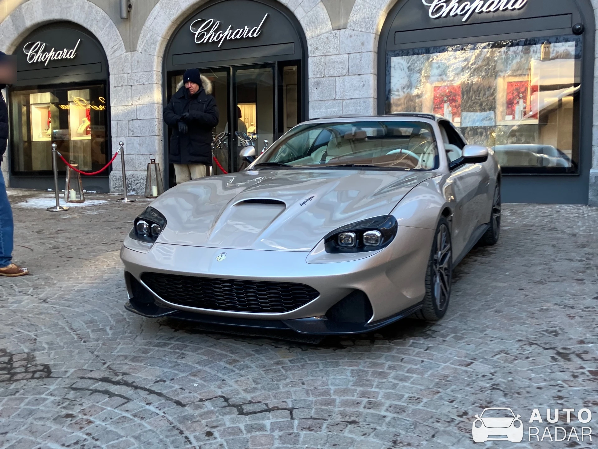 Touring Superleggera Veloce12 spotted in St. Moritz, Switzerland