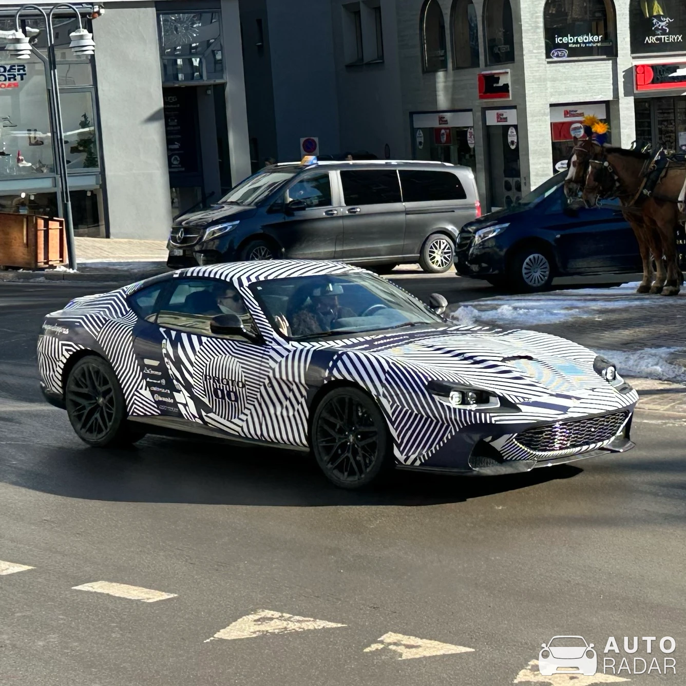Touring Superleggera Veloce12 spotted in Sankt Moritz, Schweiz