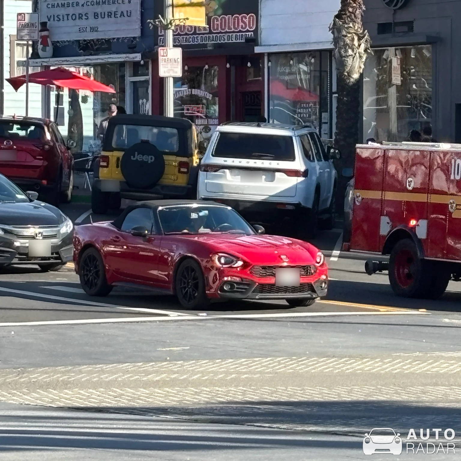 Abarth 124 Spyder spotted in Hermosa Beach, United States
