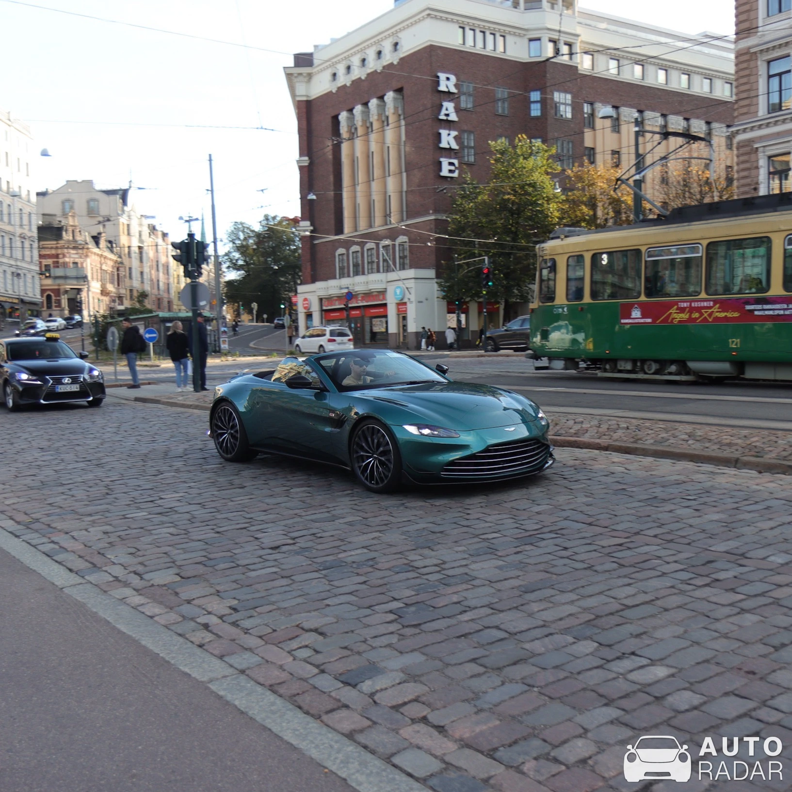 Aston Martin V8 Vantage Formula 1 Edition Roadster spotted in Helsinki, Finland