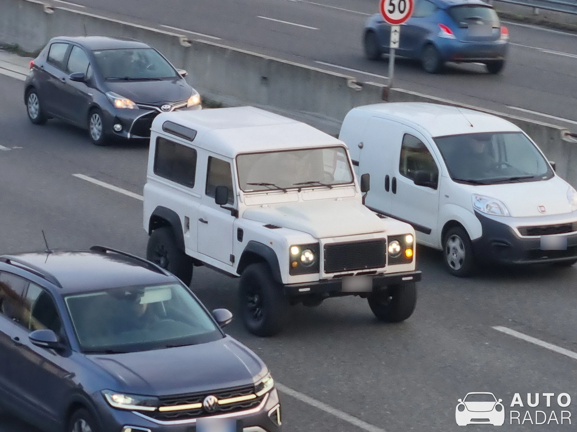 Land Rover Defender spotted in Milano, Italy