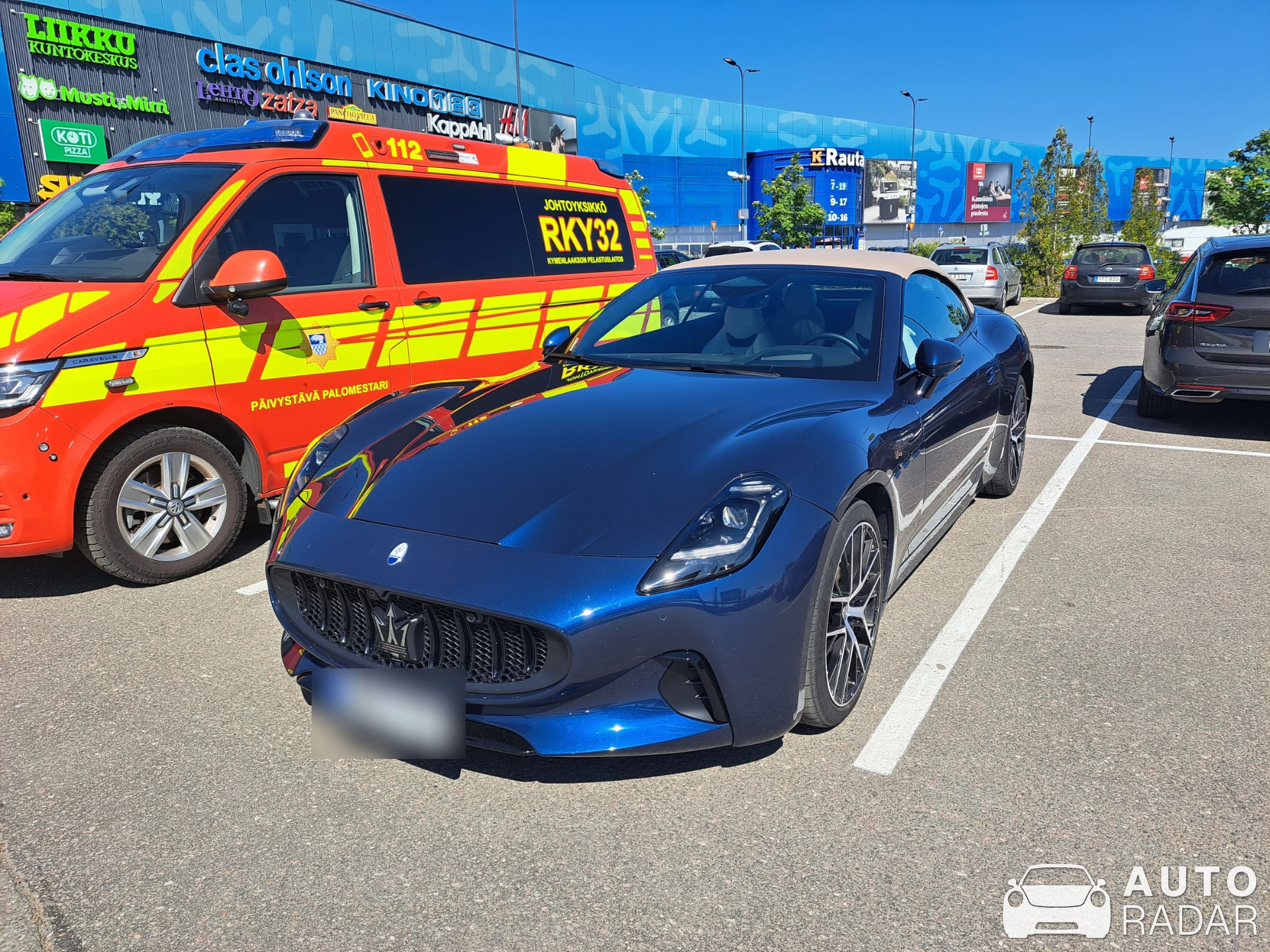 Maserati GranCabrio Folgore 2024 PoLiMi spotted in Kouvola