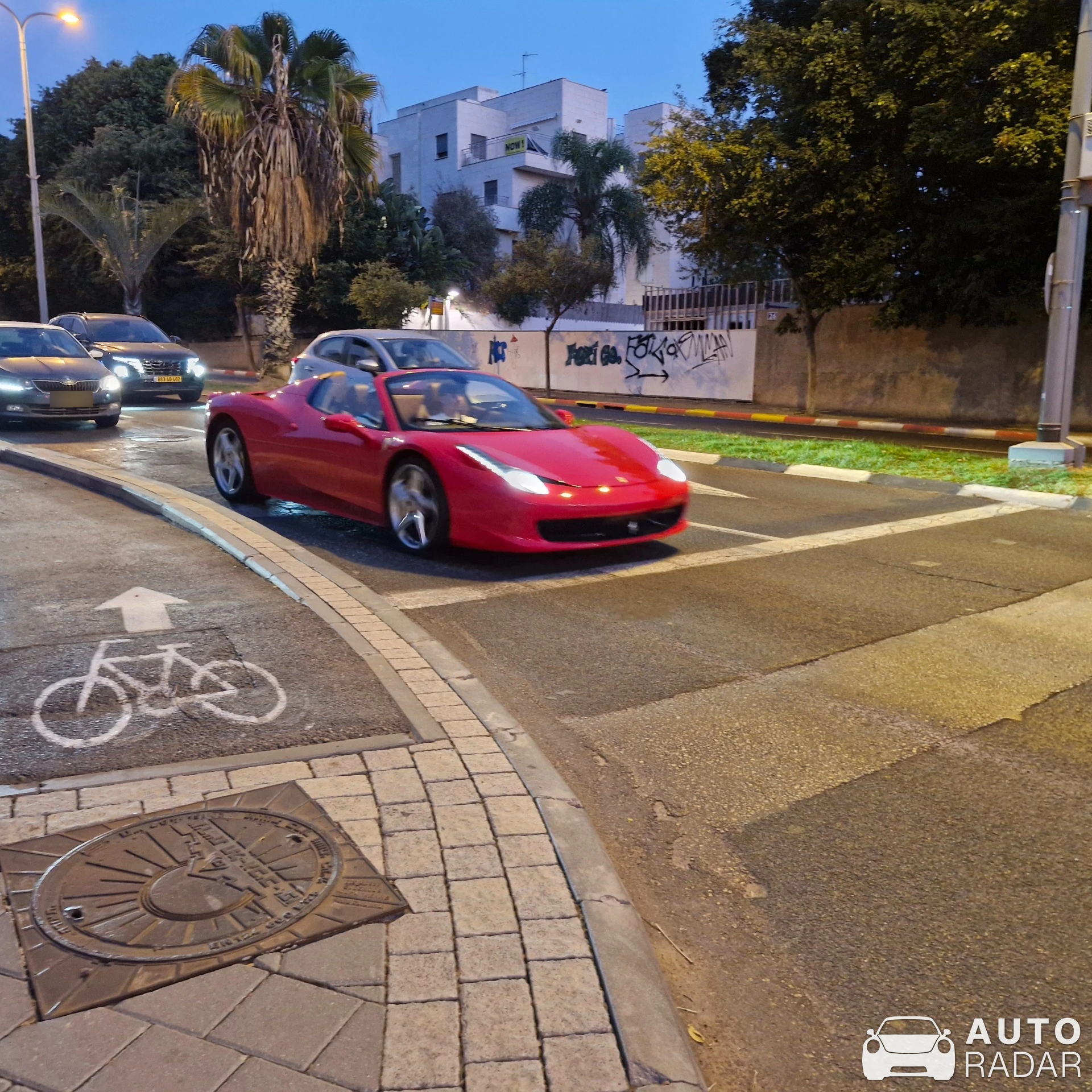 Ferrari 458 Spider spotted in Tel Aviv-Yafo, Israel