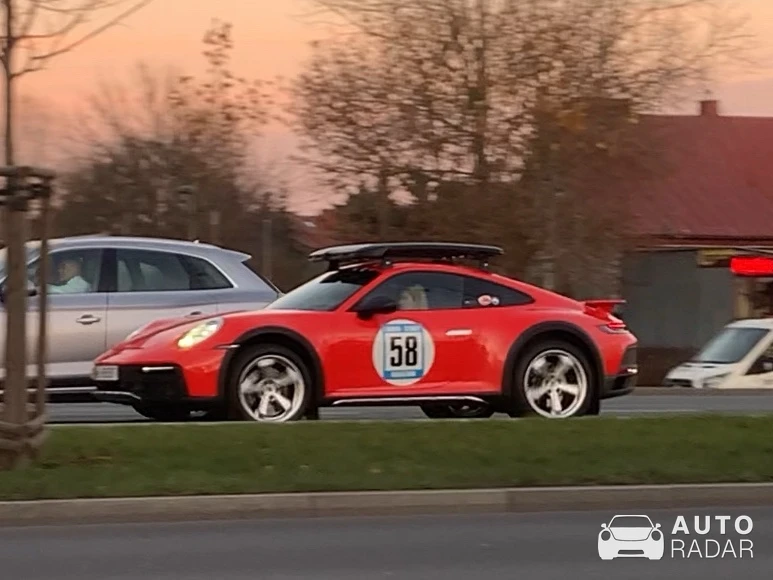 Porsche 992 Dakar RED58 Special spotted in Warszawa
