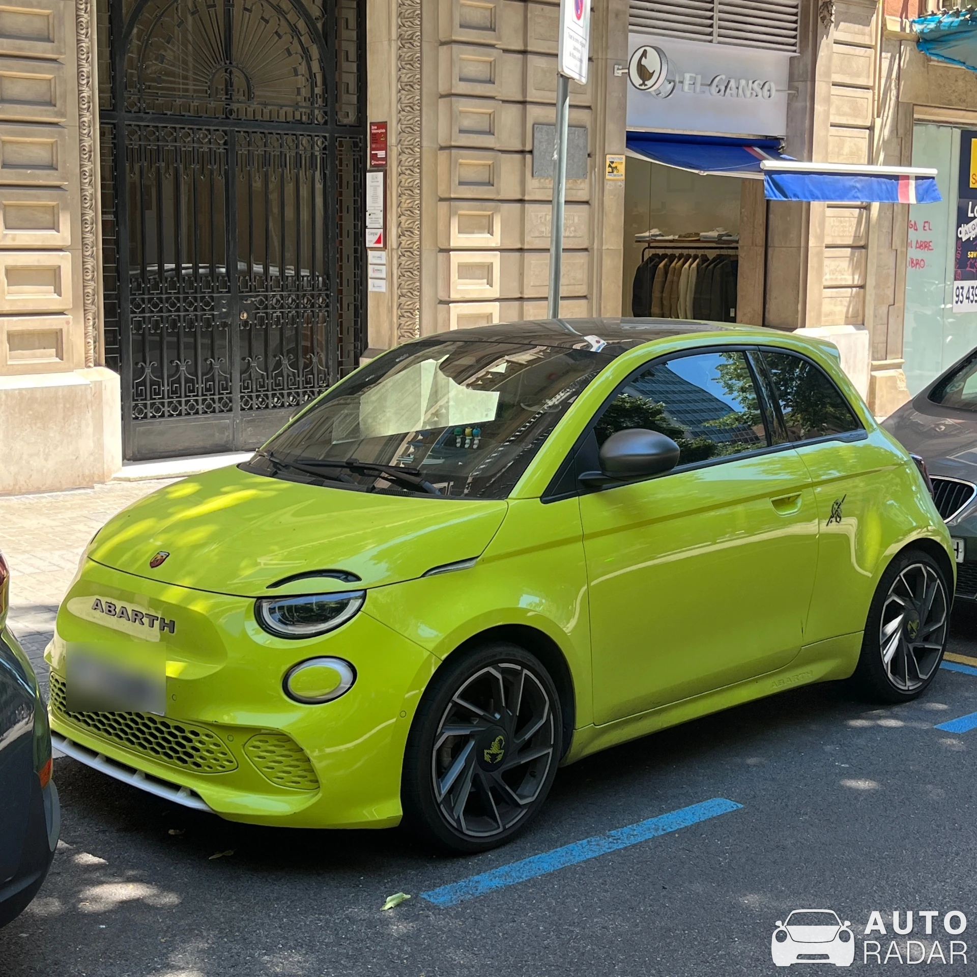Abarth 500e spotted in Barcelona