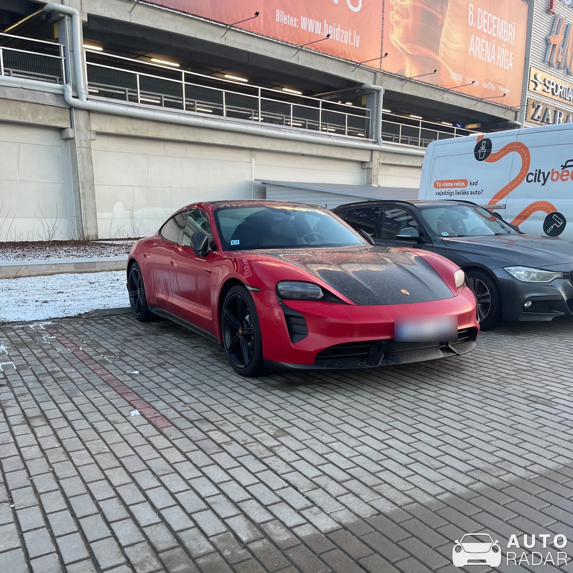 Porsche Taycan spotted in Rīga, Latvia