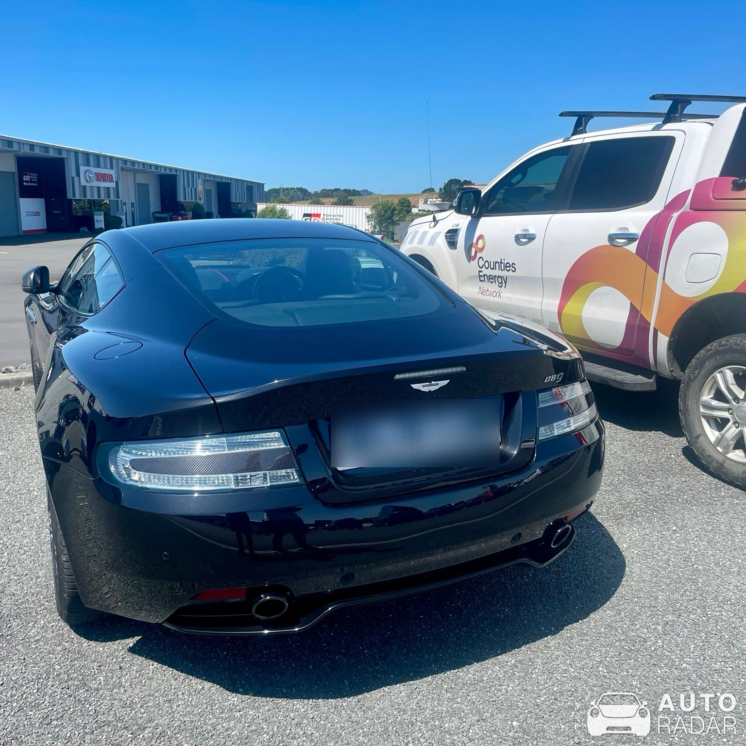 Aston Martin DB9 spotted in Whangamarino, New Zealand