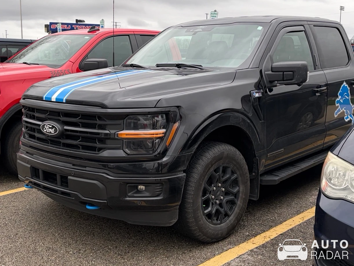 Ford F-150 XLT Black Appearance Package Detroit Lions Edition (2024) spotted in Bay City