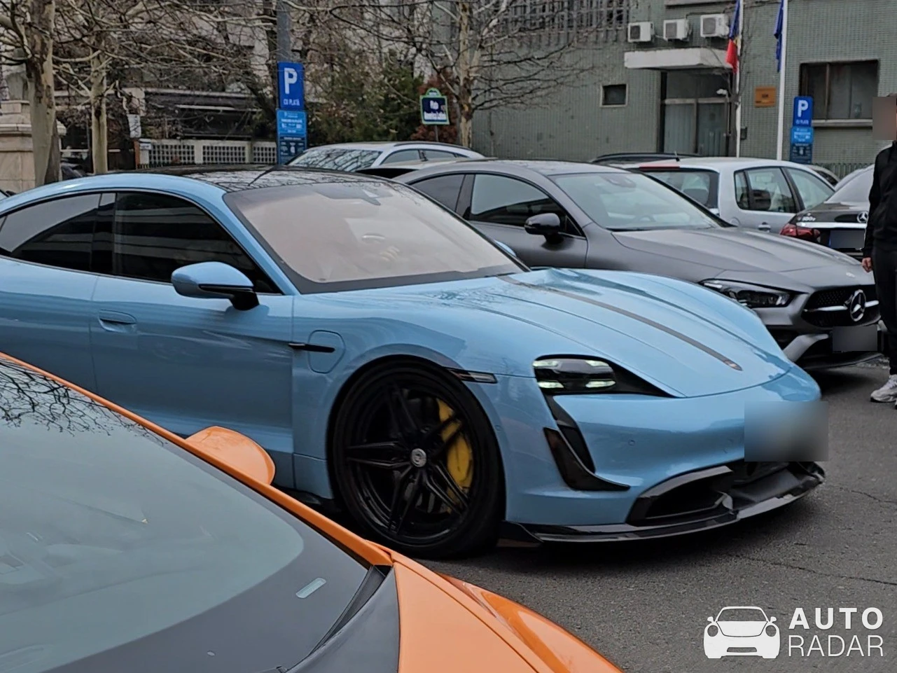 Porsche Taycan Brabus spotted in București, Romania