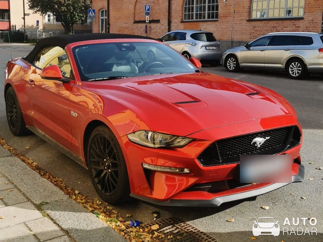 Ford Mustang GT Convertible spotted in Uppsala, Sweden