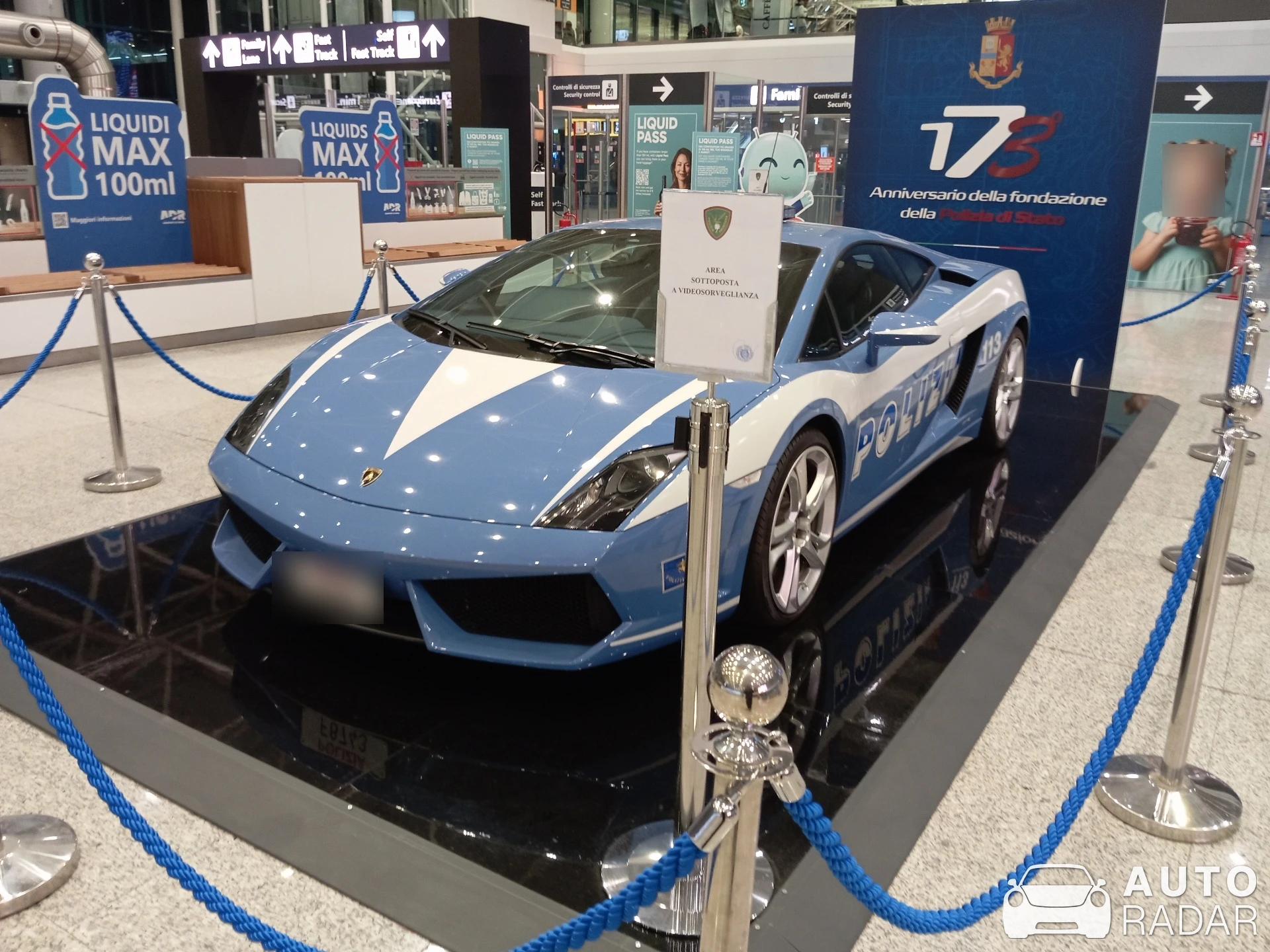 Lamborghini Gallardo Polizia spotted in Ciampino