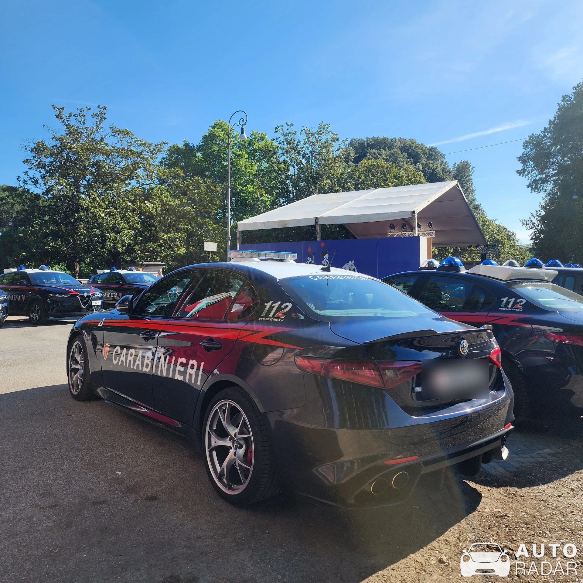 Alfa Romeo Giulia Quadrifoglio Carabinieri spotted in Roma
