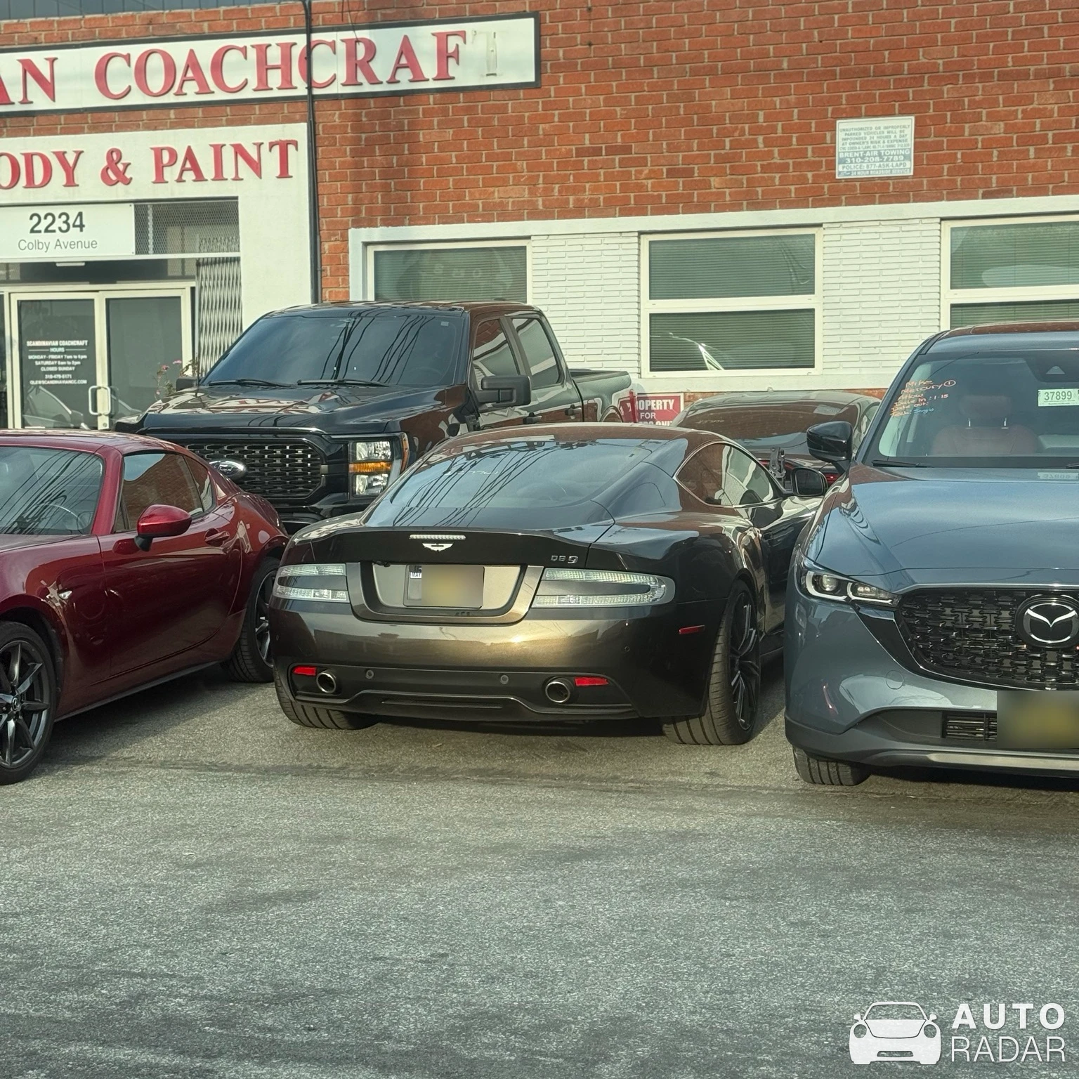 Aston Martin DB9 spotted in Los Angeles, United States