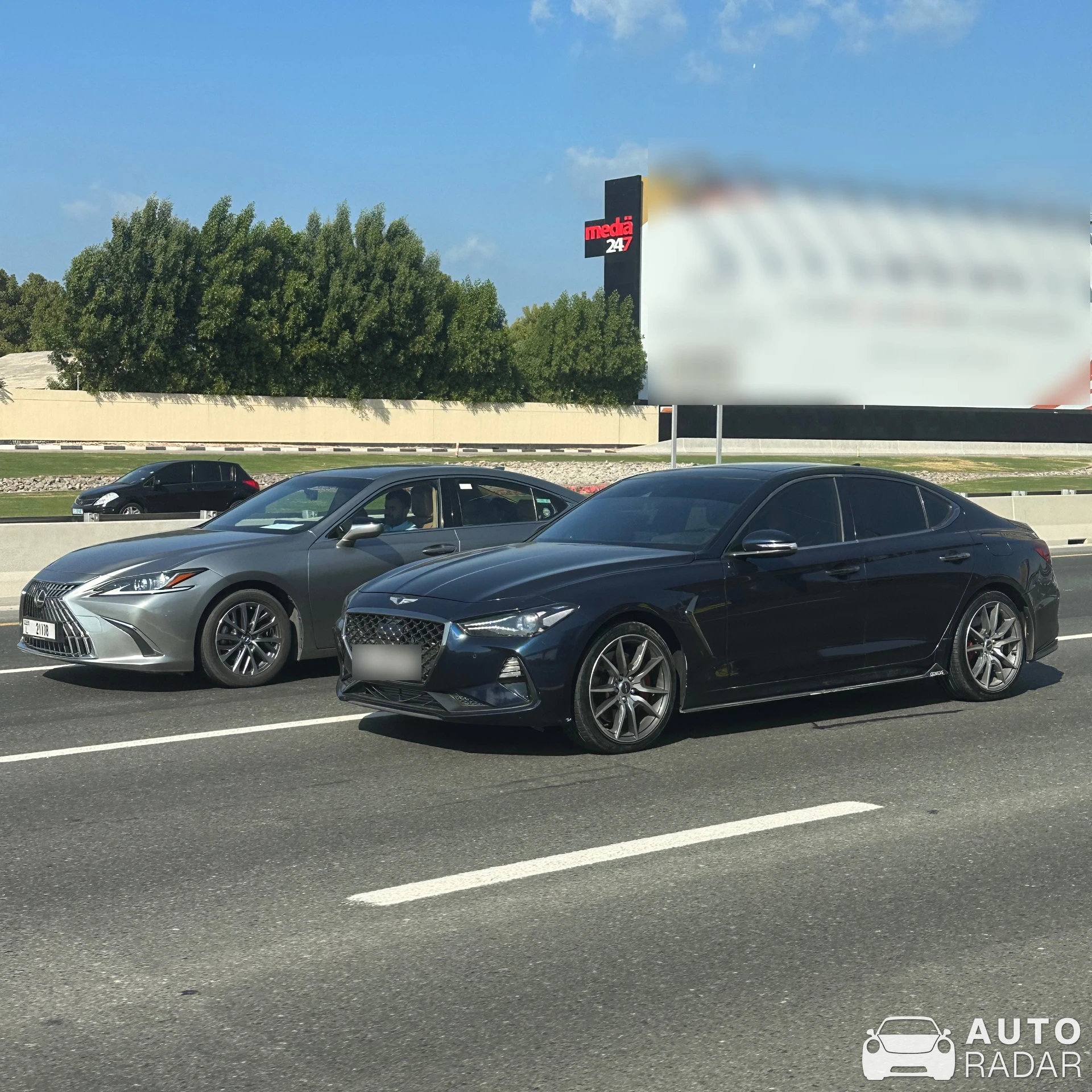Genesis G70 spotted in Abu Dhabi, United Arab Emirates