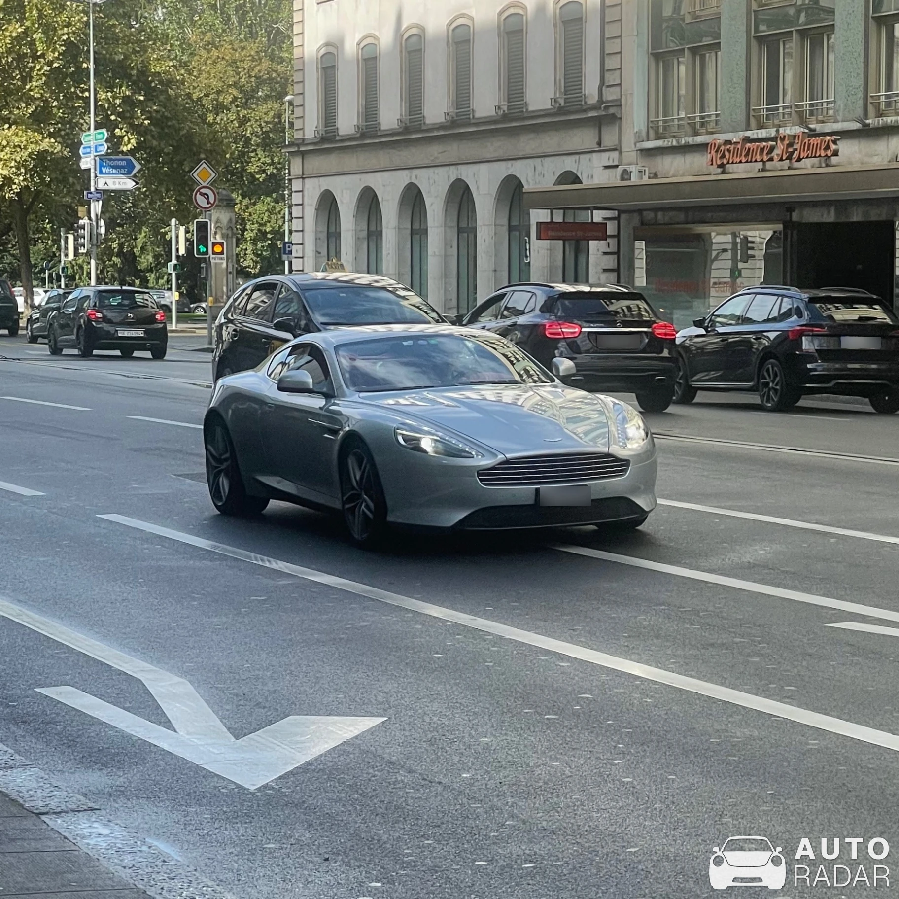 Aston Martin Virage spotted in Genève, Switzerland