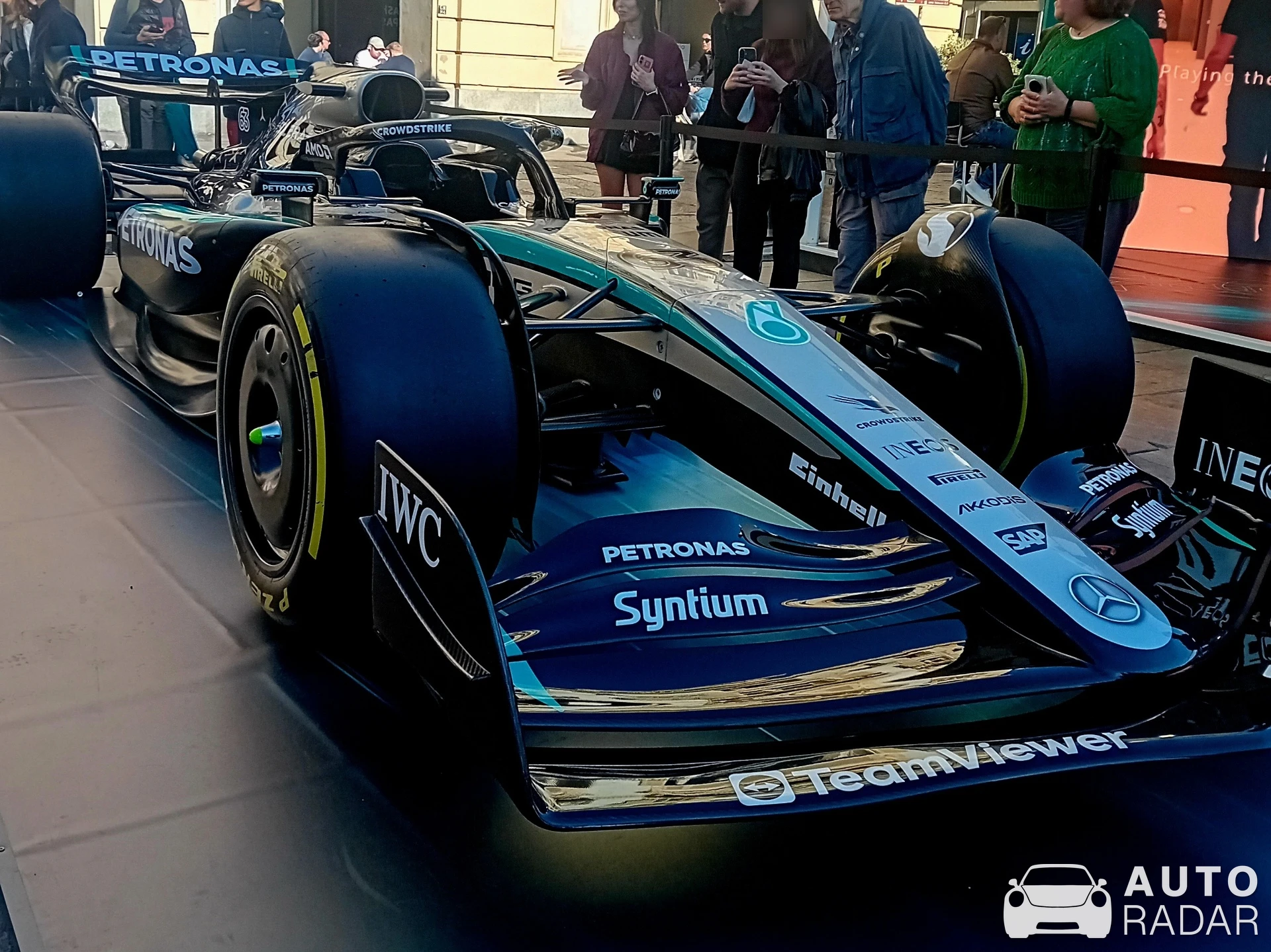 Mercedes W16 spotted in Torino