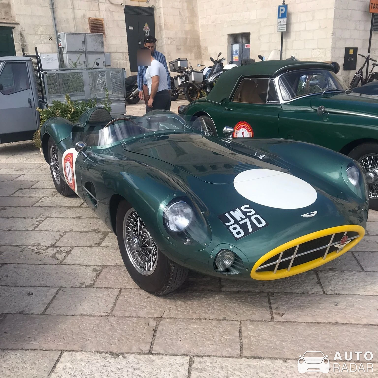 Aston Martin DBR2 spotted in Milan, Italy