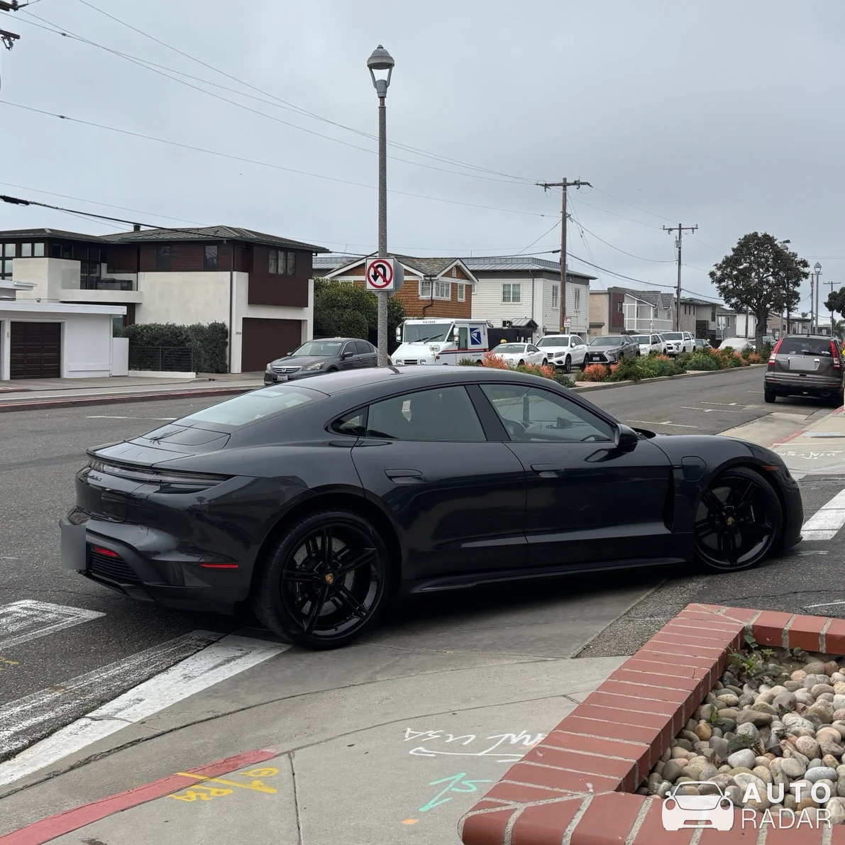 Porsche Taycan Turbo S spotted in Hermosa Beach, United States