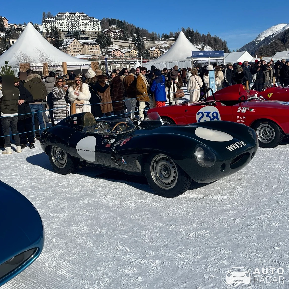 Jaguar D-Type spotted in Sankt Moritz, Svizzera