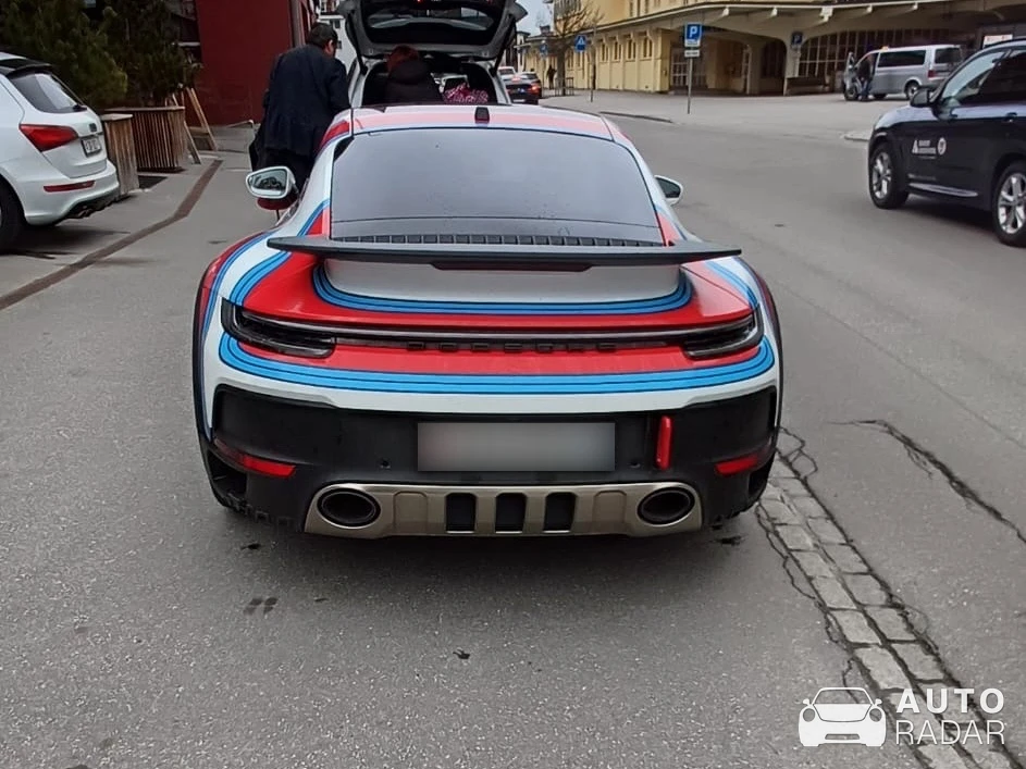 Porsche 992 Dakar Sonderwunsch Special spotted in St. Moritz