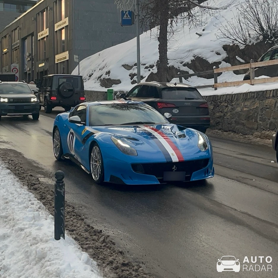 Ferrari F12tdf spotted in Sankt Moritz, Svizzera
