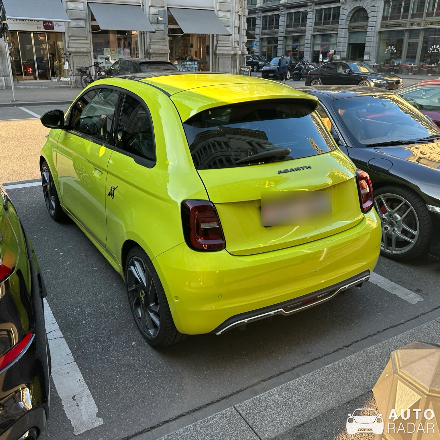 Abarth 500e spotted in Zürich