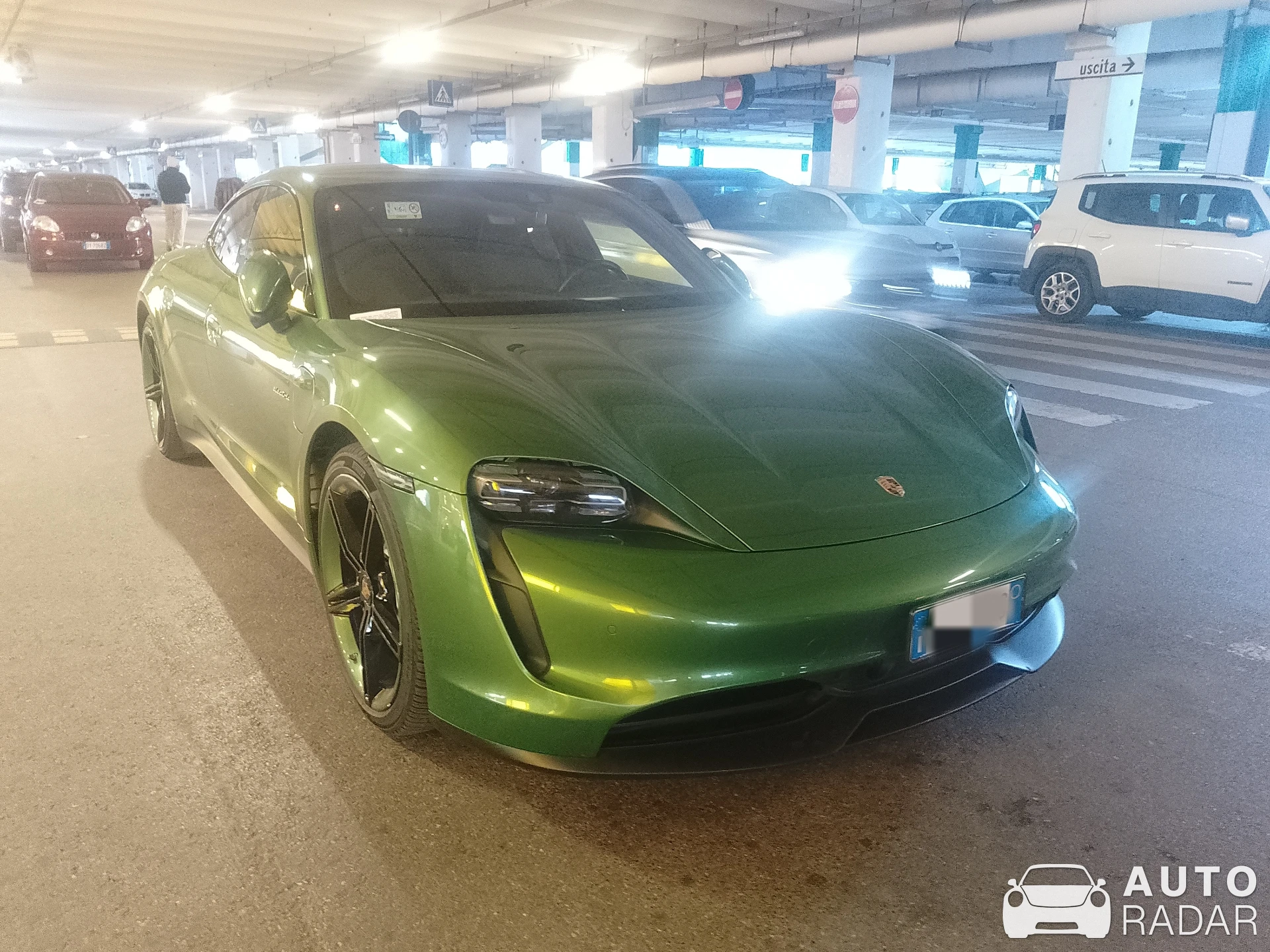 Porsche Taycan spotted in Rimini, Italy
