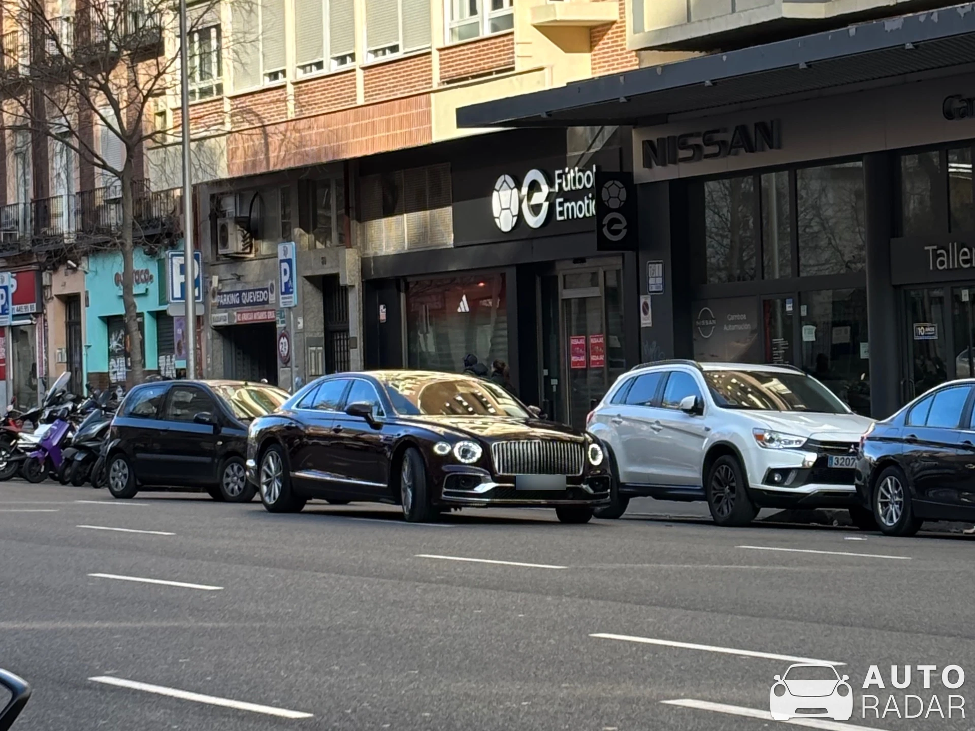 Bentley Flying Spur Hybrid spotted in Madrid, Spain