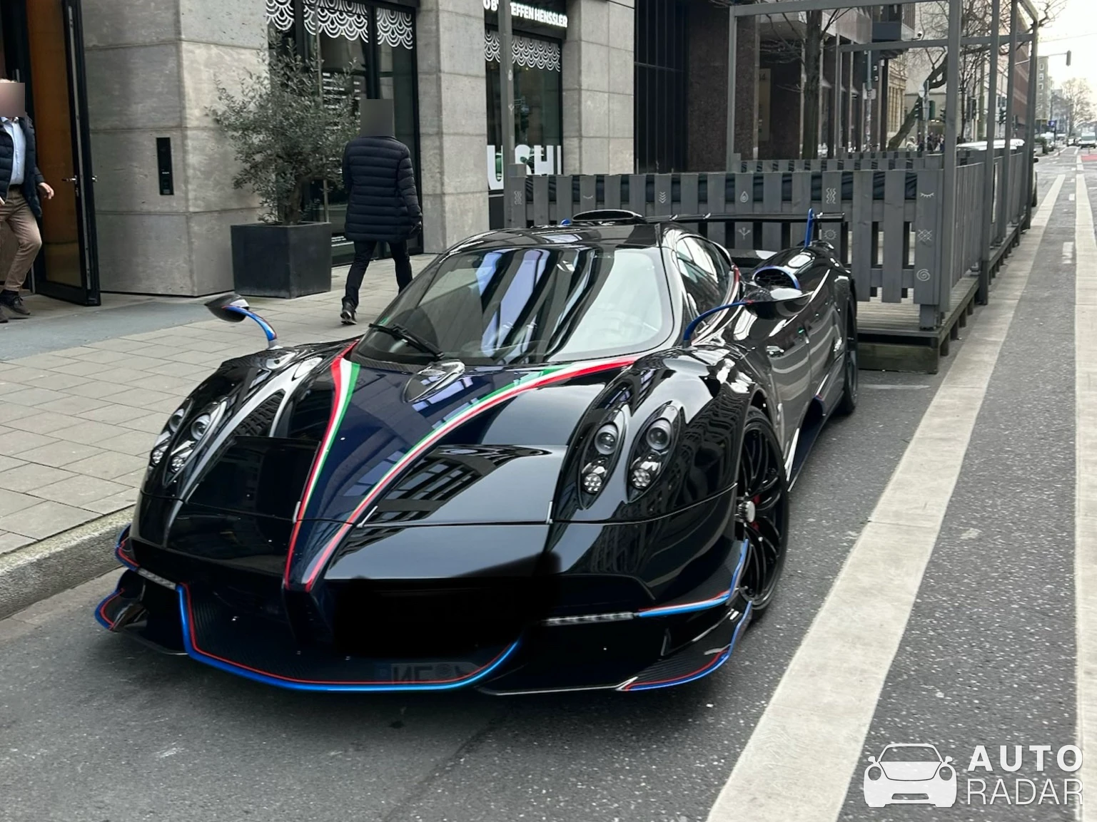 Pagani Huayra Roadster Tricolore spotted in Düsseldorf