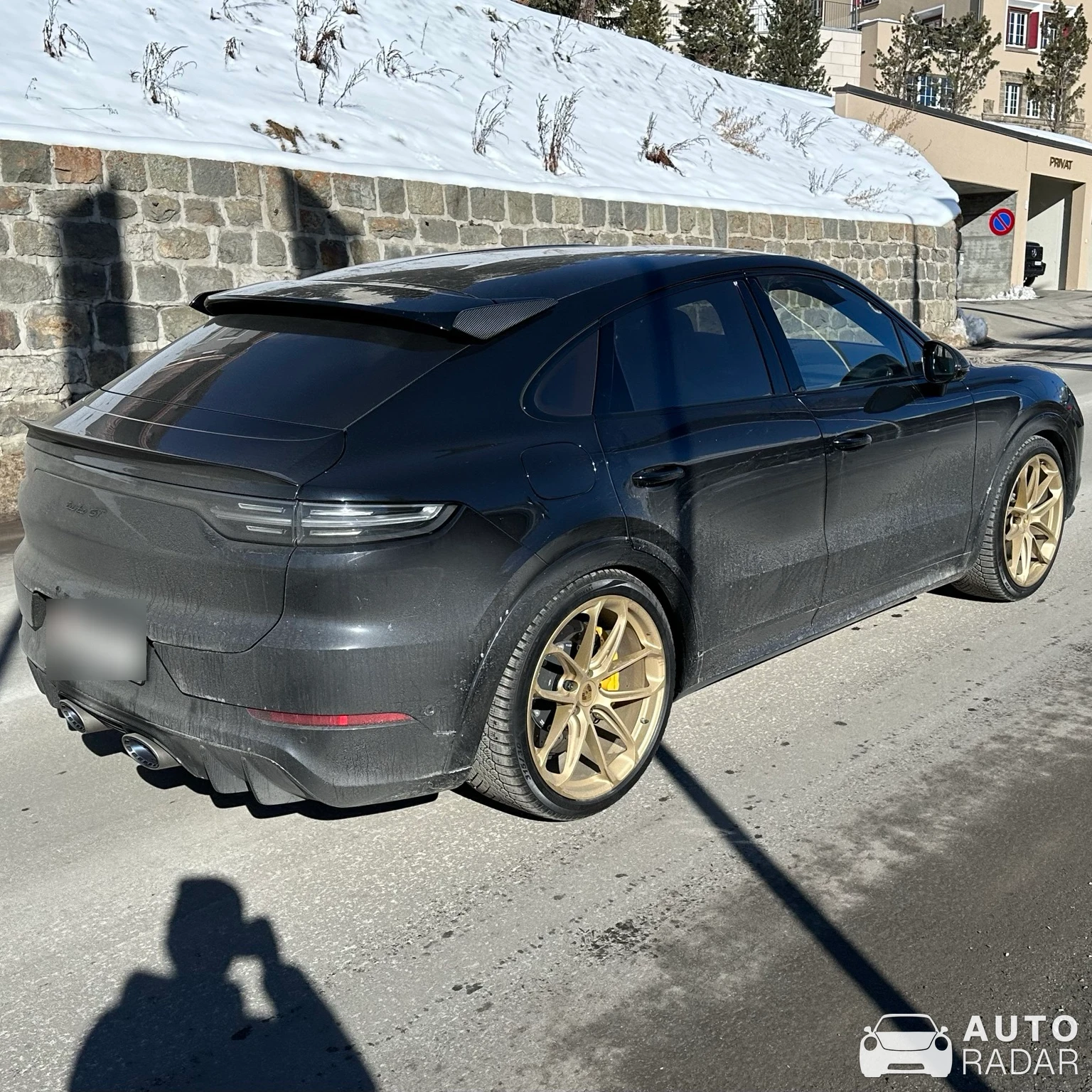 Porsche Cayenne Coupé Turbo GT spotted in Sankt Moritz, Schweiz