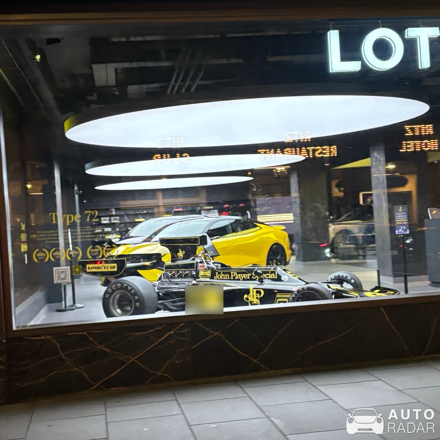 Lotus 72 spotted