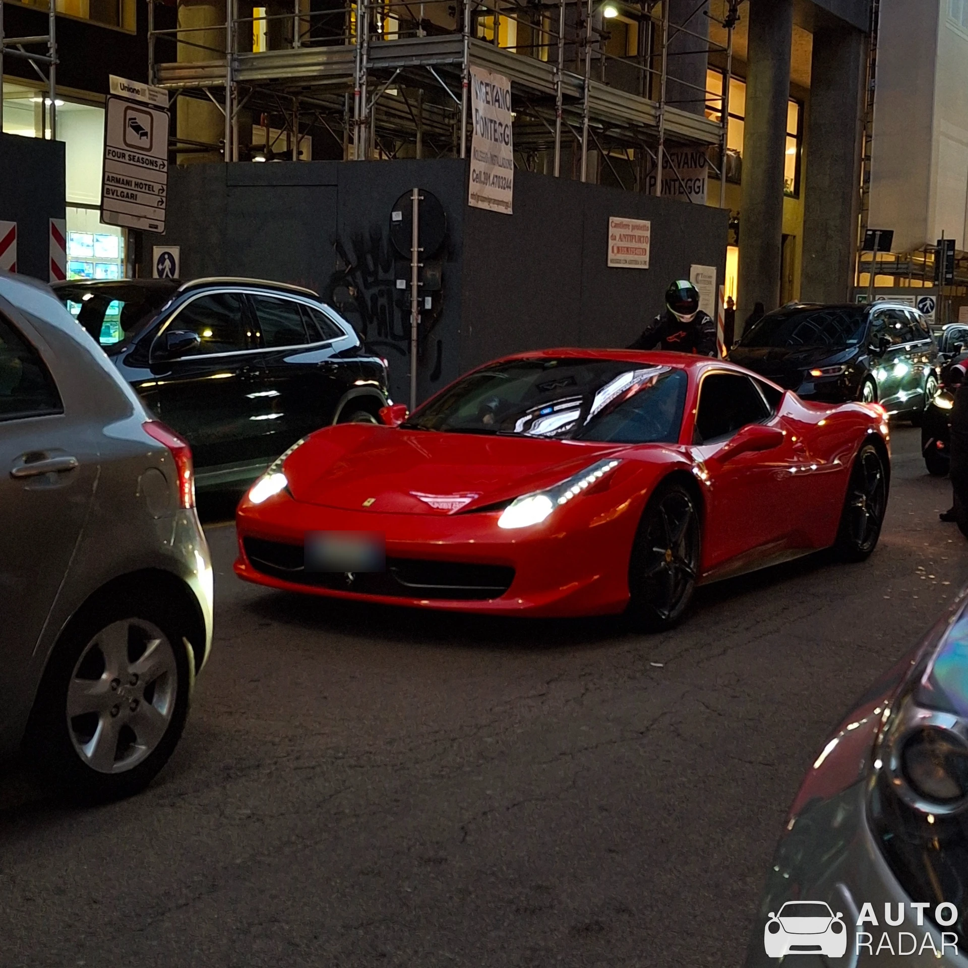 Ferrari 458 Italia spotted in Milano, Italy