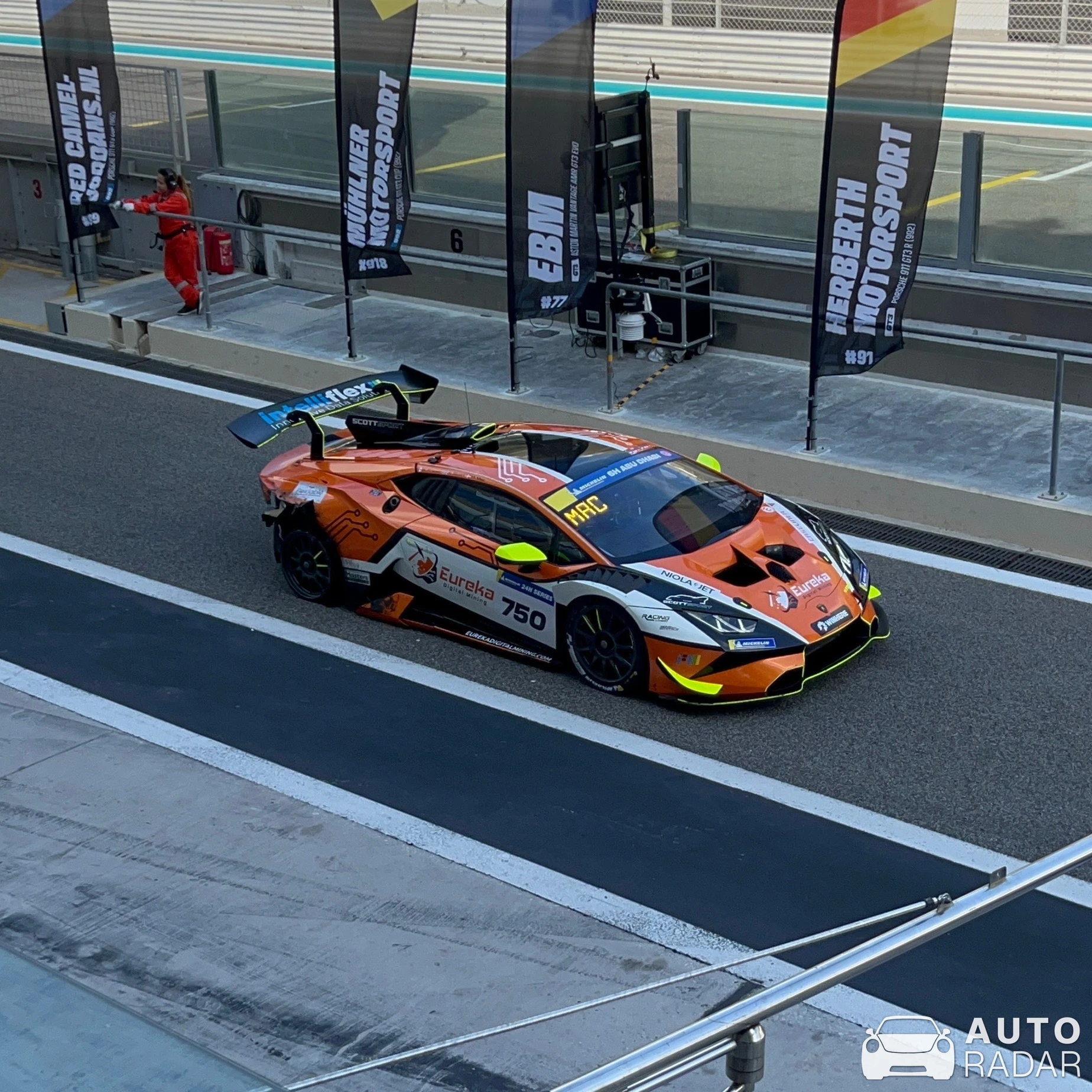 Lamborghini Huracán LP620-2 Super Trofeo EVO2 spotted in Abu Dhabi, United Arab Emirates