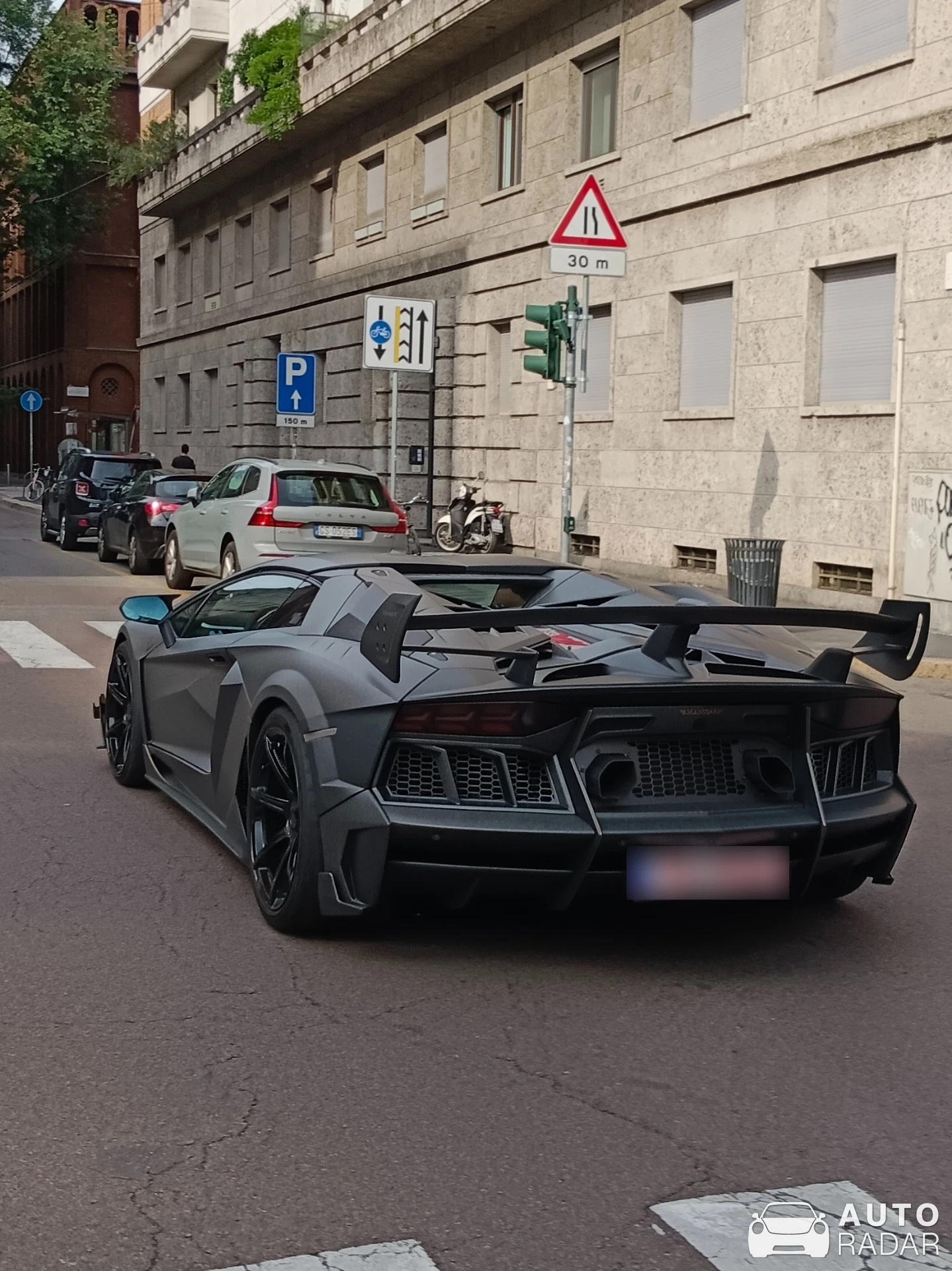 Lamborghini Aventador S LP740-4 Roadster Mansory spotted in Milano