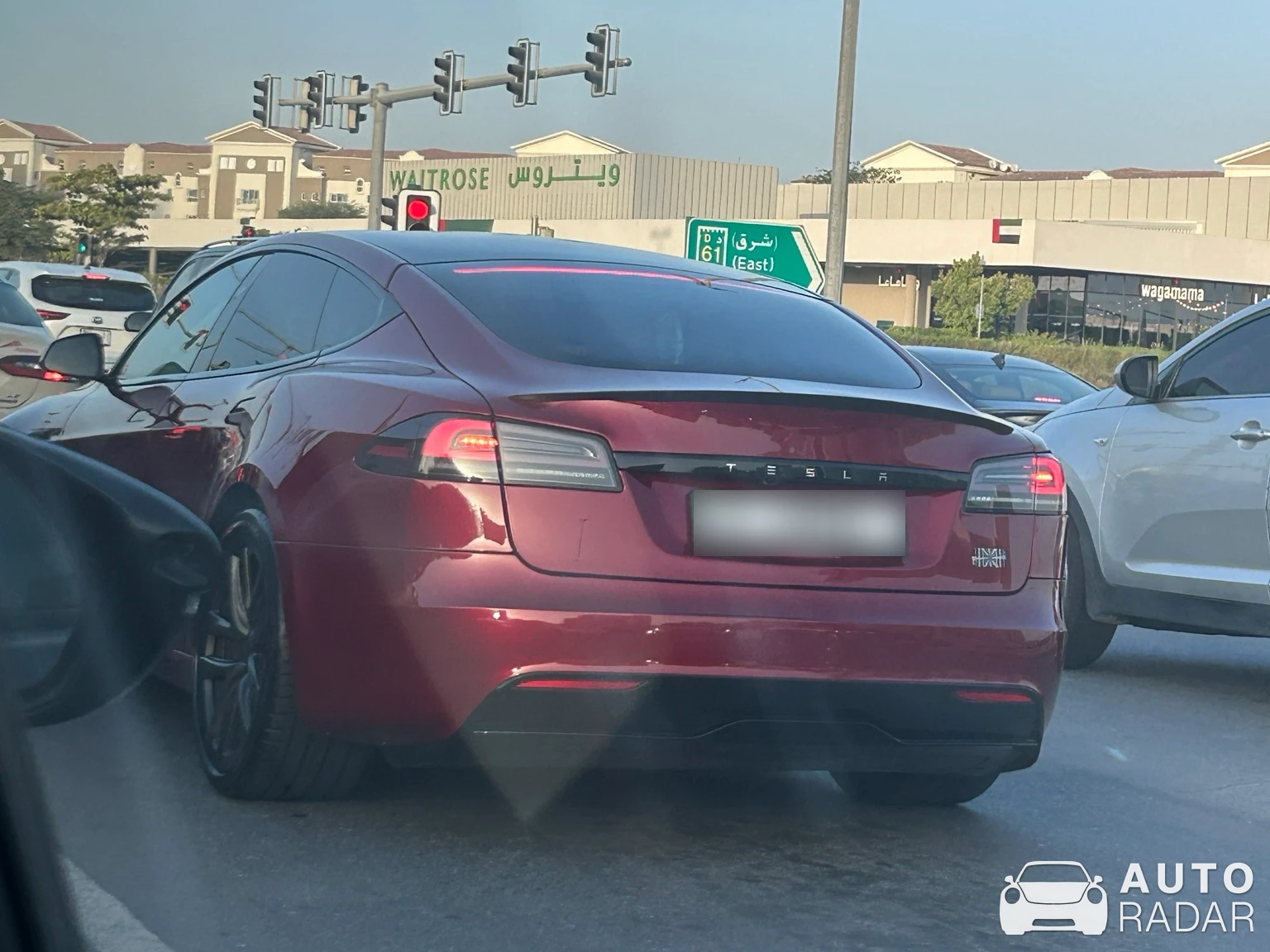 Tesla Model S spotted in Dubai