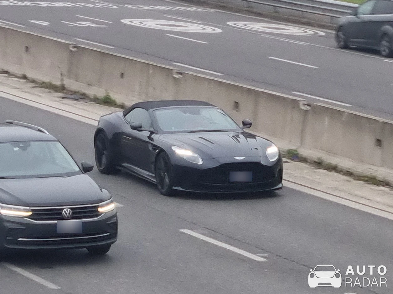 Aston Martin DB12 Volante spotted in Milano, Italy