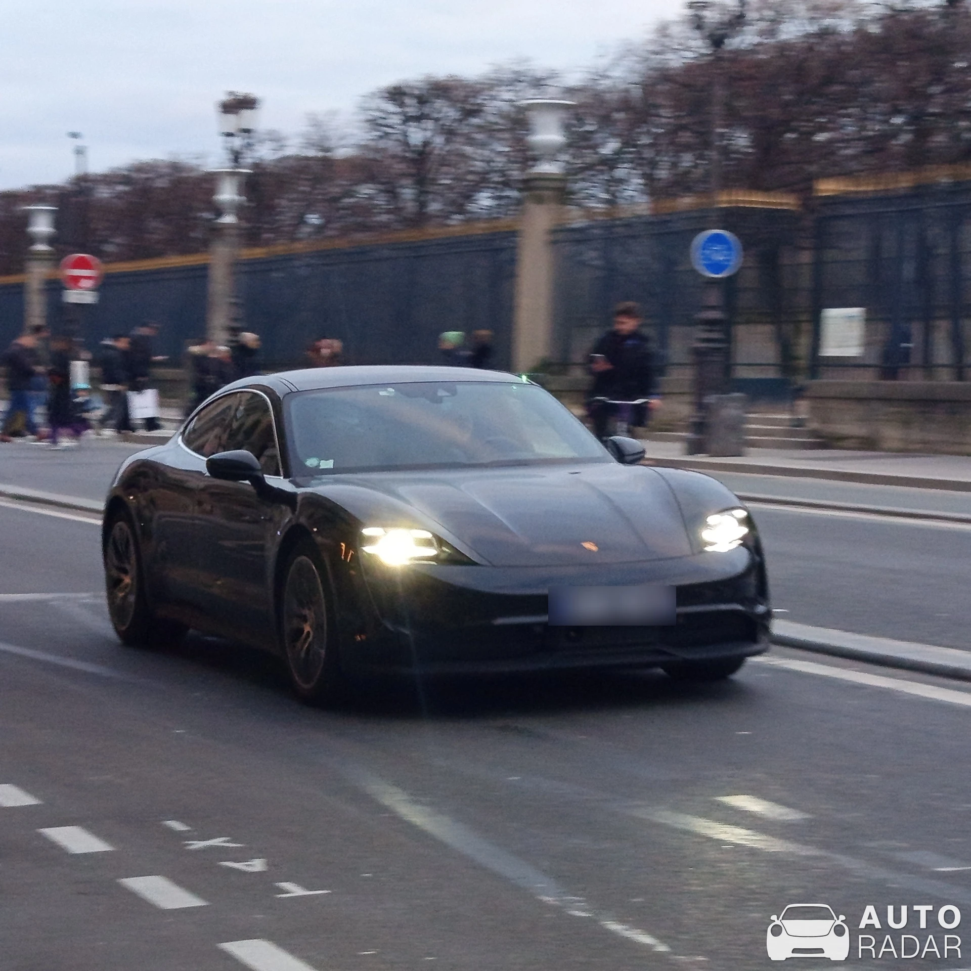 Porsche Taycan 4S spotted in Paris, France