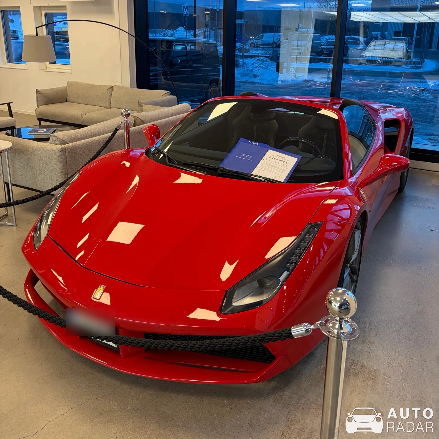 Ferrari 488 Spider spotted in Gribbylund, Sverige