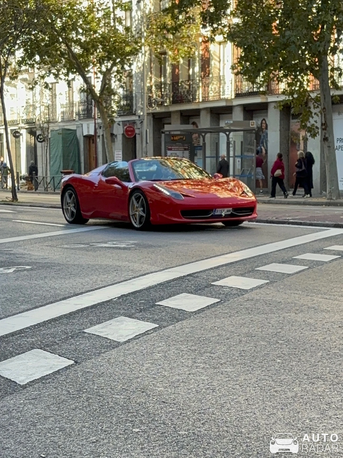 Ferrari 458 Spider spotted in Madrid, Spain