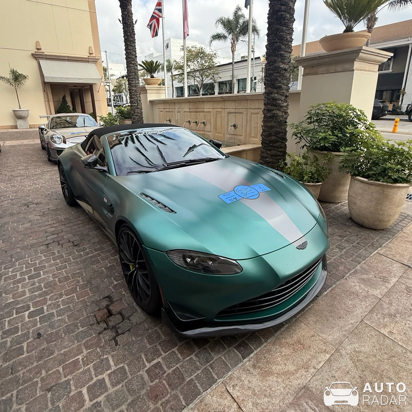 Aston Martin V8 Vantage Formula 1 Edition Roadster spotted in Beverly Hills, United States