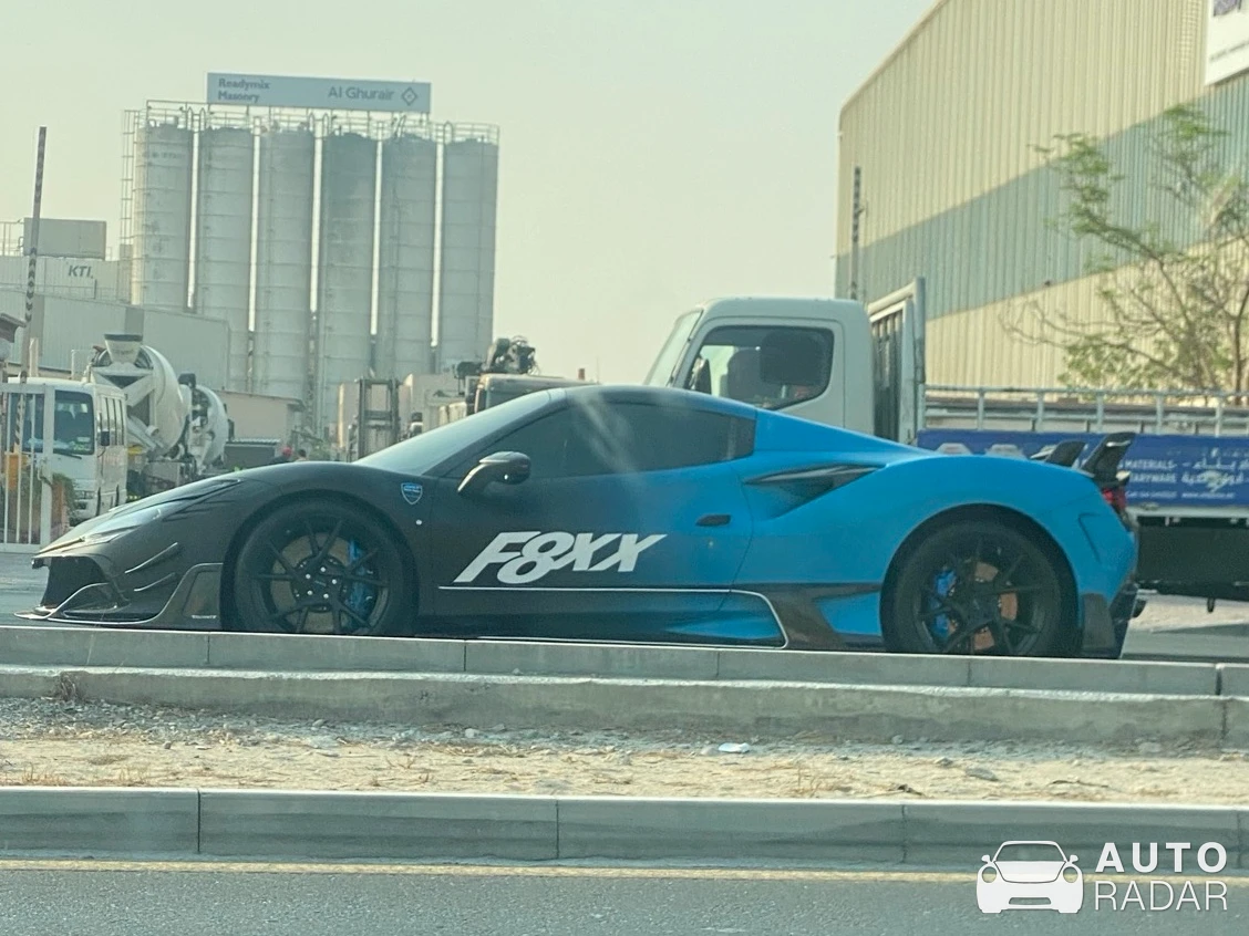 Ferrari F8 Spider Mansory F8XX Tempesta Turchese spotted in Dubai
