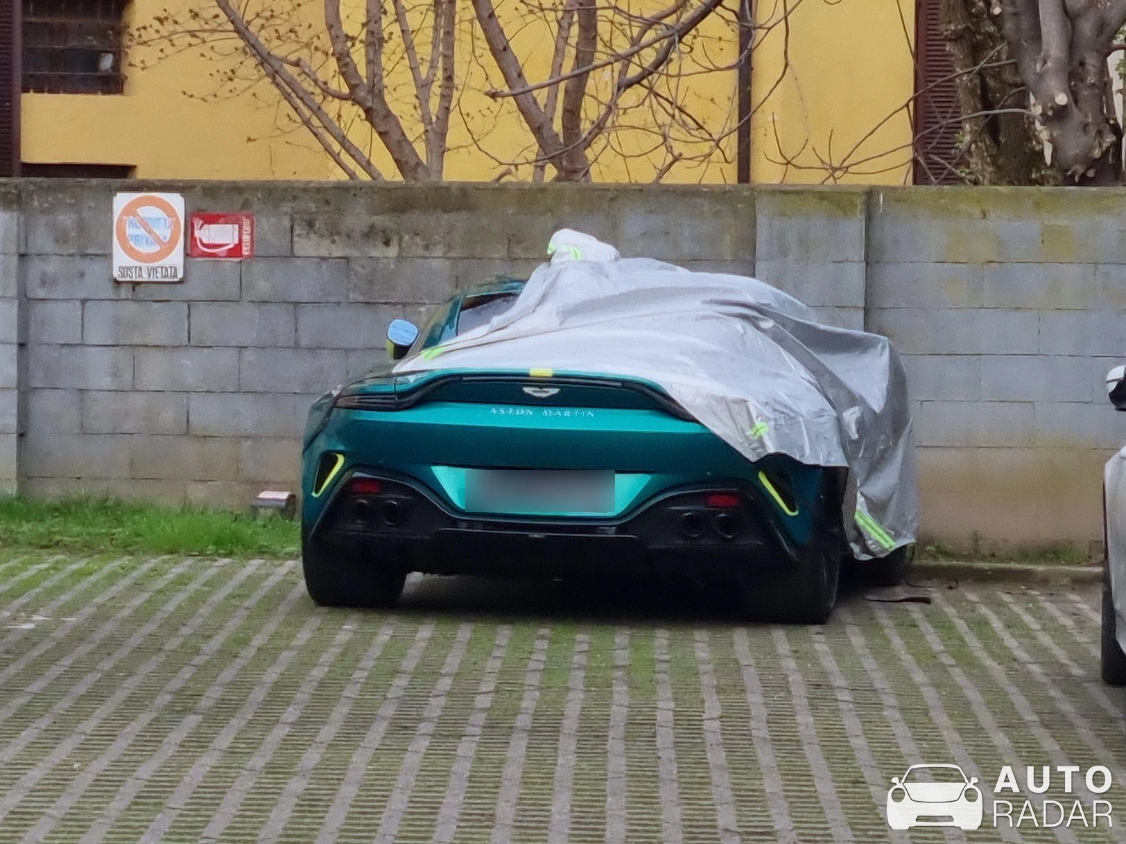 Aston Martin V8 Vantage AMR 59 Le Mans spotted in Milano