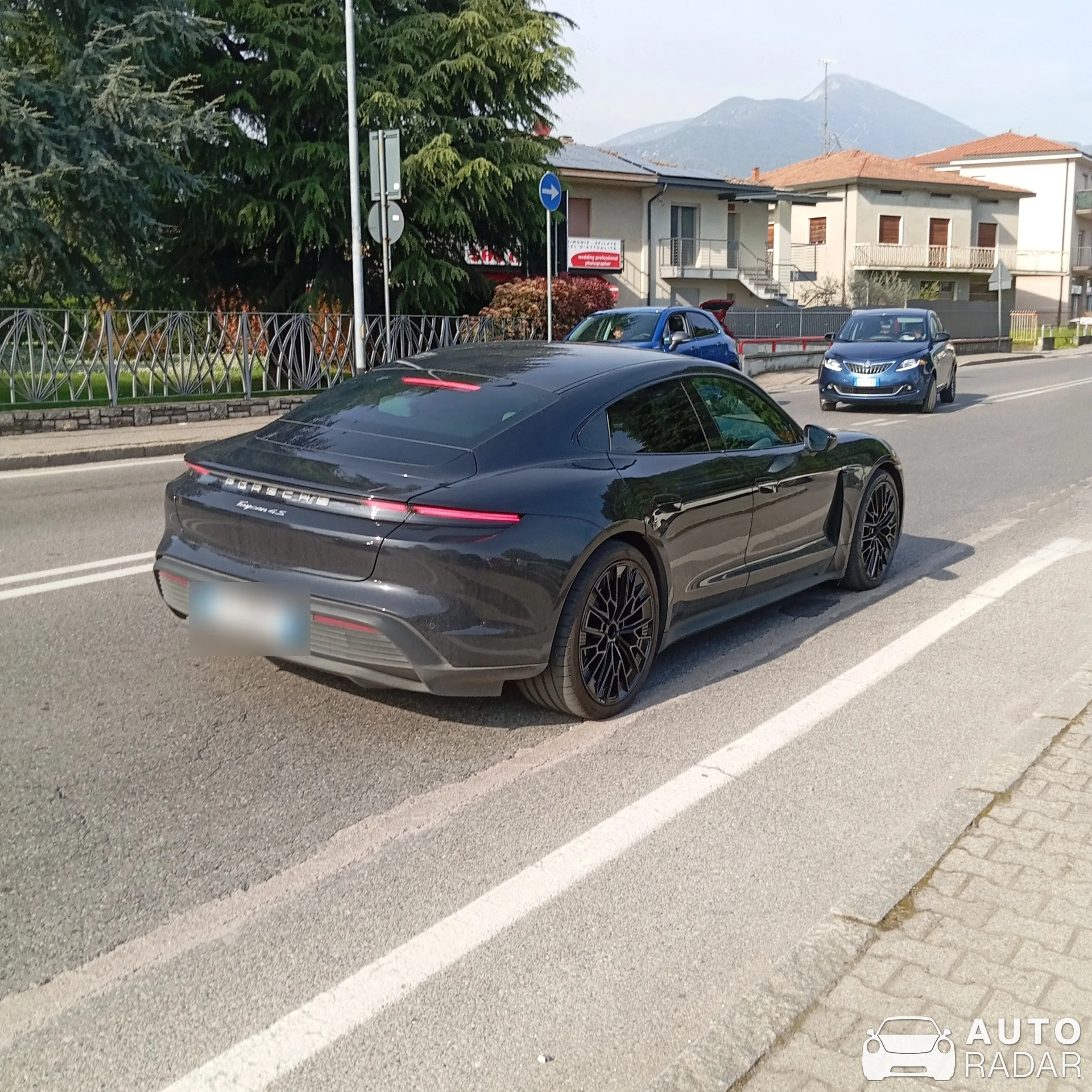 Porsche Taycan 4S spotted in Villongo, Italy