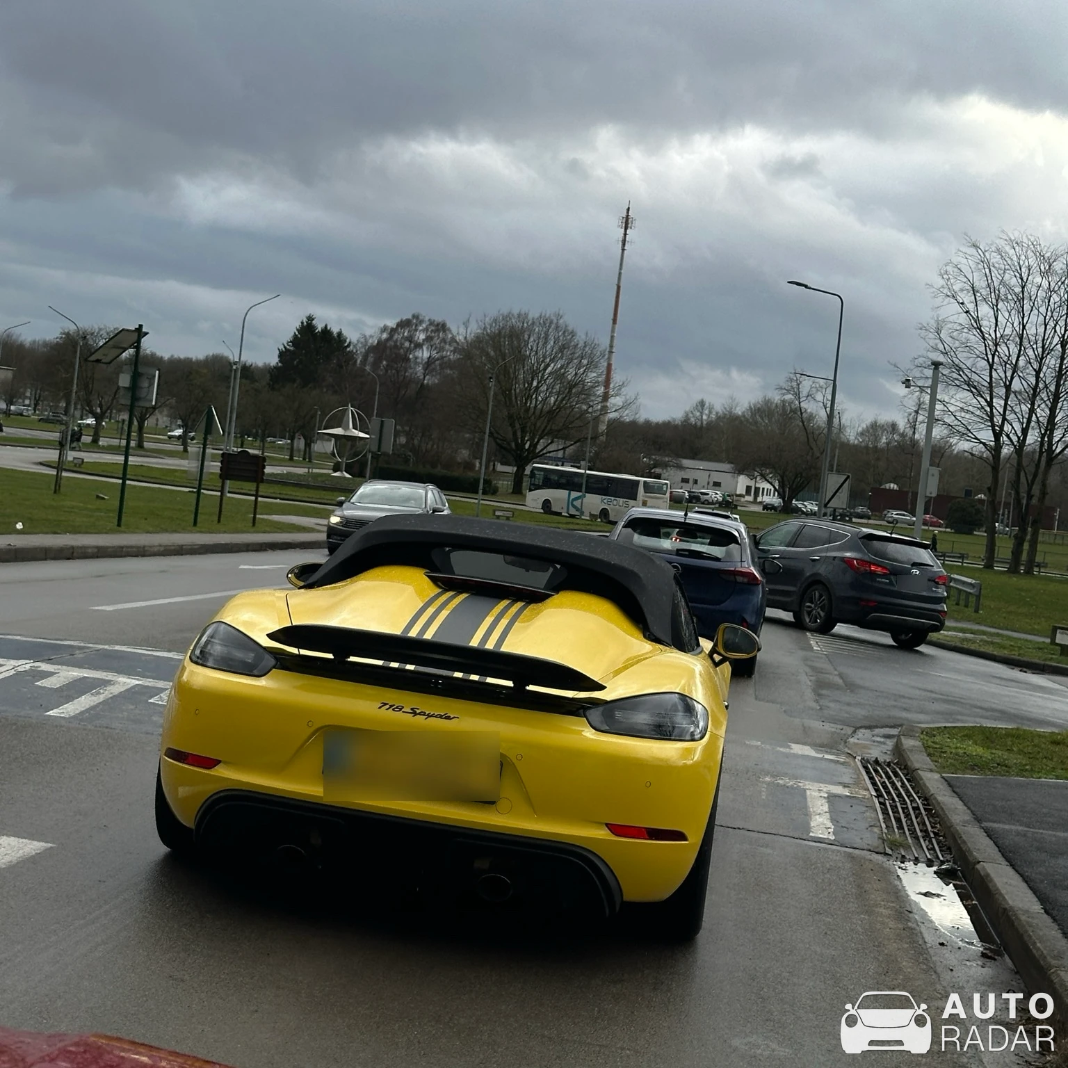 Porsche 718 Spyder spotted in Mons