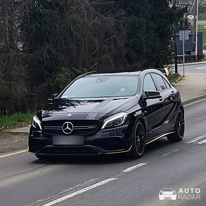 Mercedes-AMG A 45 W176 Yellow Night Edition spotted in Bielsko-Biała