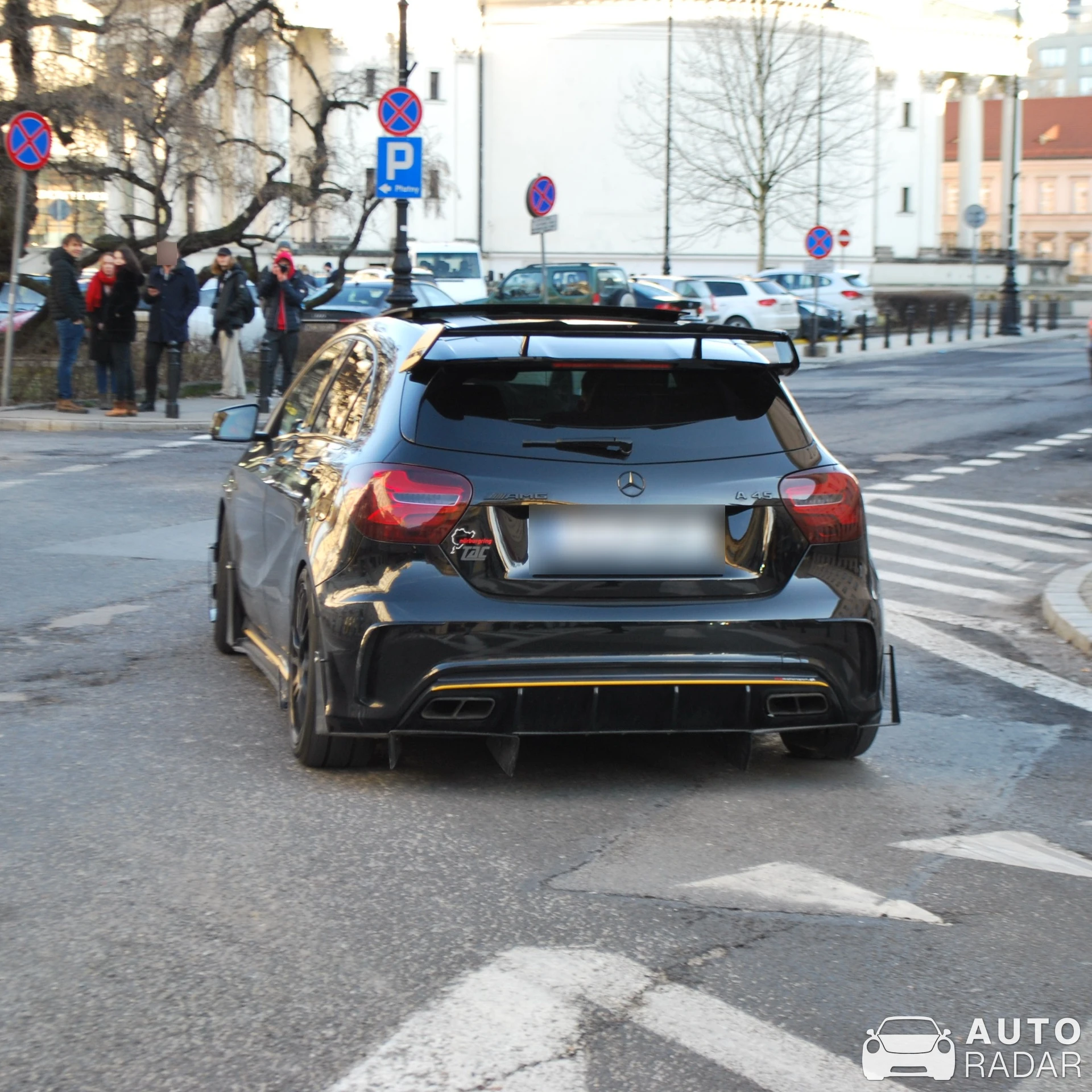 Mercedes-AMG A 45 W176 Yellow Night Edition TAC spotted in Warszawa, Poland