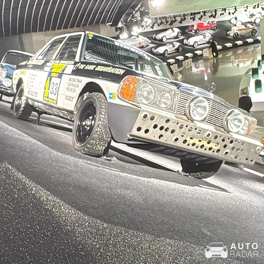 Mercedes-Benz 280 E W123 London-Sydney Marathon 1977 spotted in Stuttgart